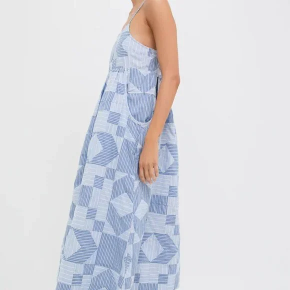 Sea New Work Helmi Striped Shirting Midi Dress - Picture 3 of 16